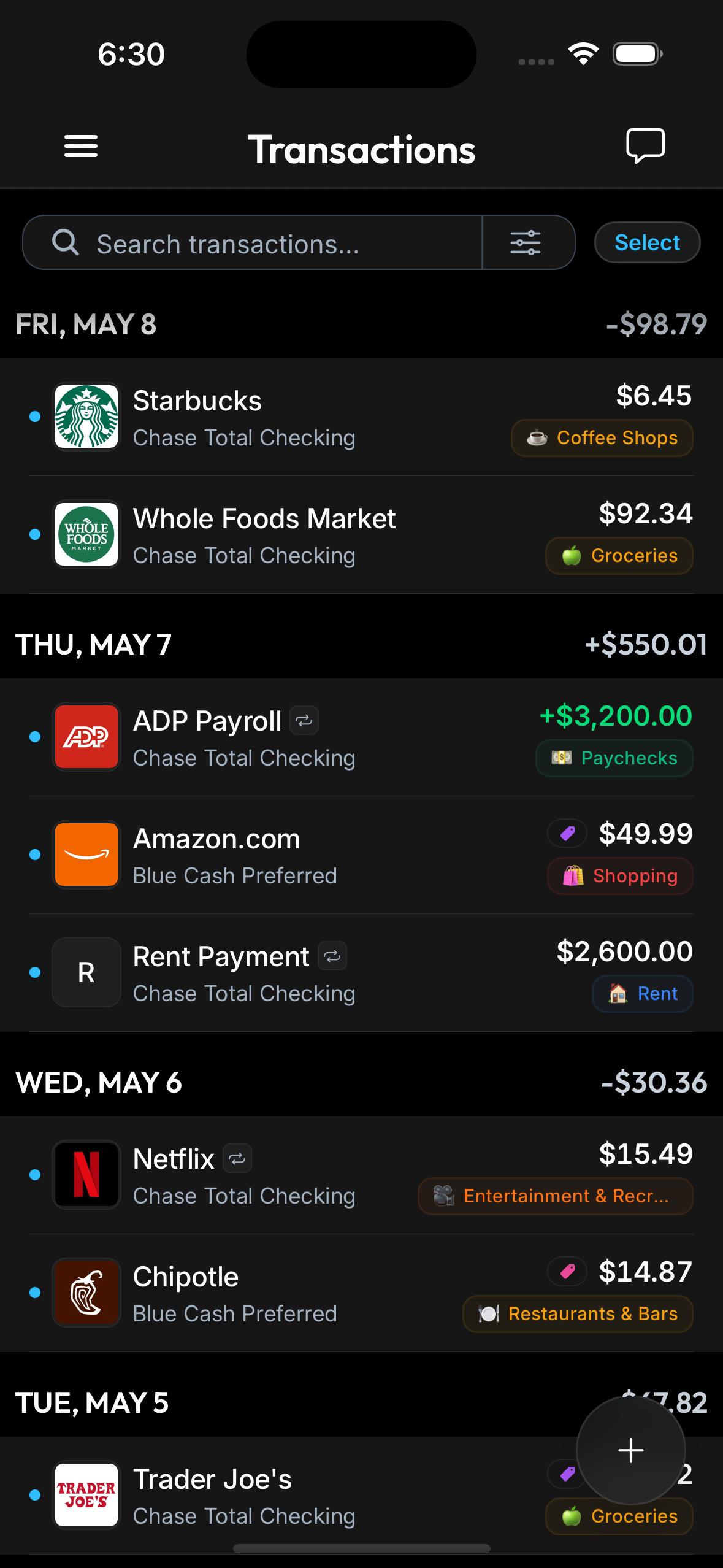Spendify transactions syncing automatically