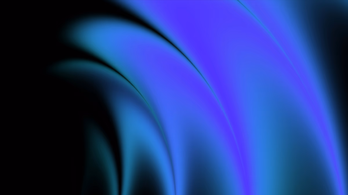 Abstract flowing waves of green and purple light representing AI-powered money apps