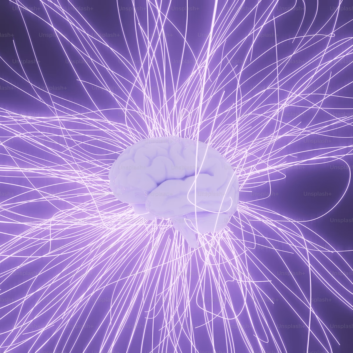 Abstract glowing brain visualization representing AI assistants for personal finance